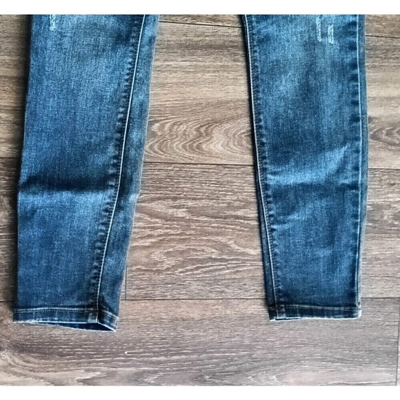 Indigo Rein Jeans Curvy Ankle Skinny  Juniors Size 27 Blue Button Fly High Waist - Picture 10 of 11